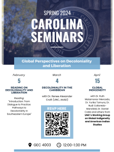 Flyer for the Carolina Seminars spring 